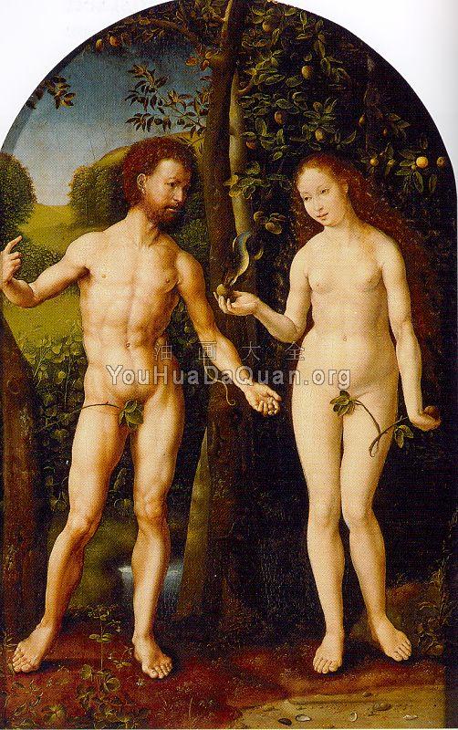 Gossaert Thyssen Adam and Eve - 扬·玛布斯